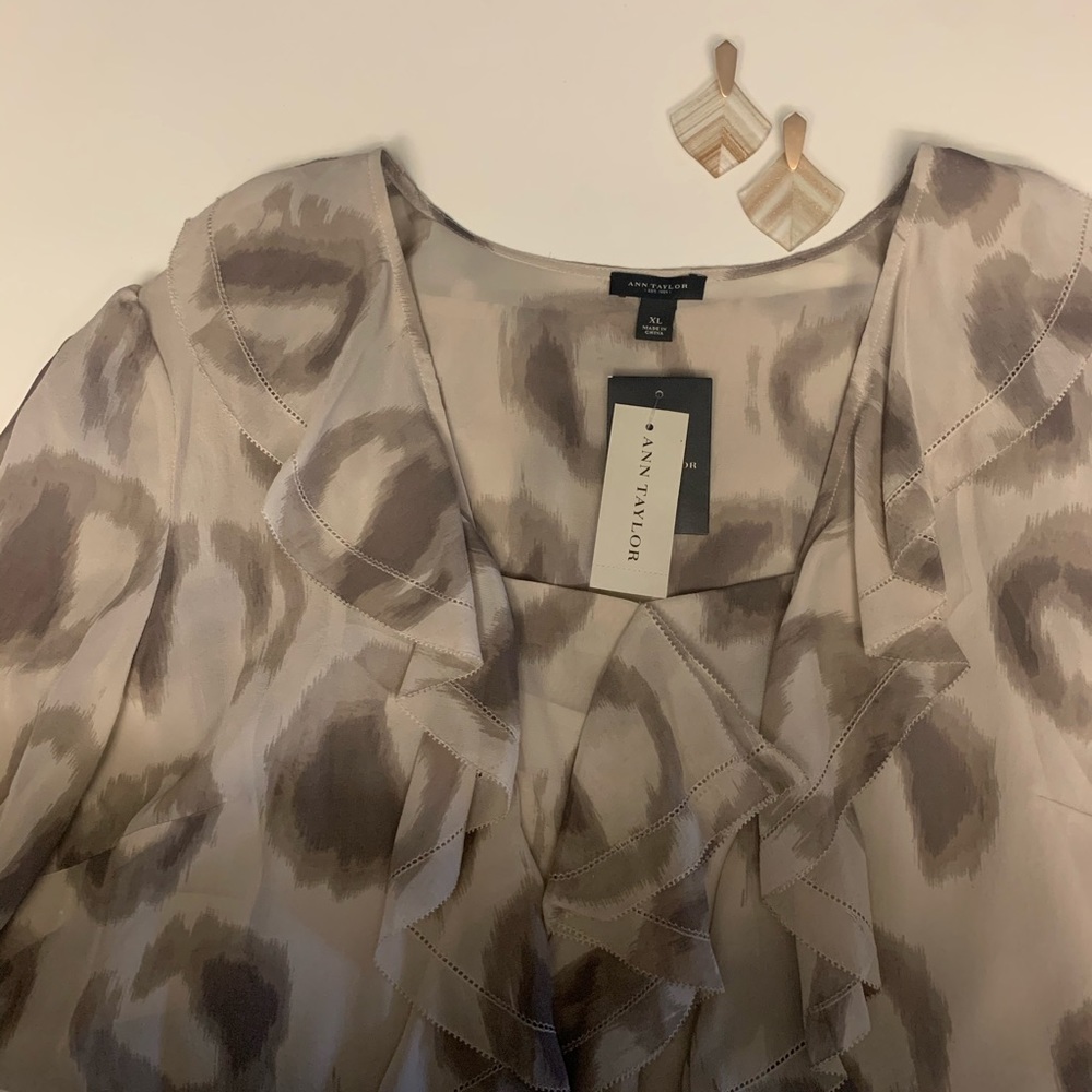 NWT Ann Taylor silk blouse with tank top